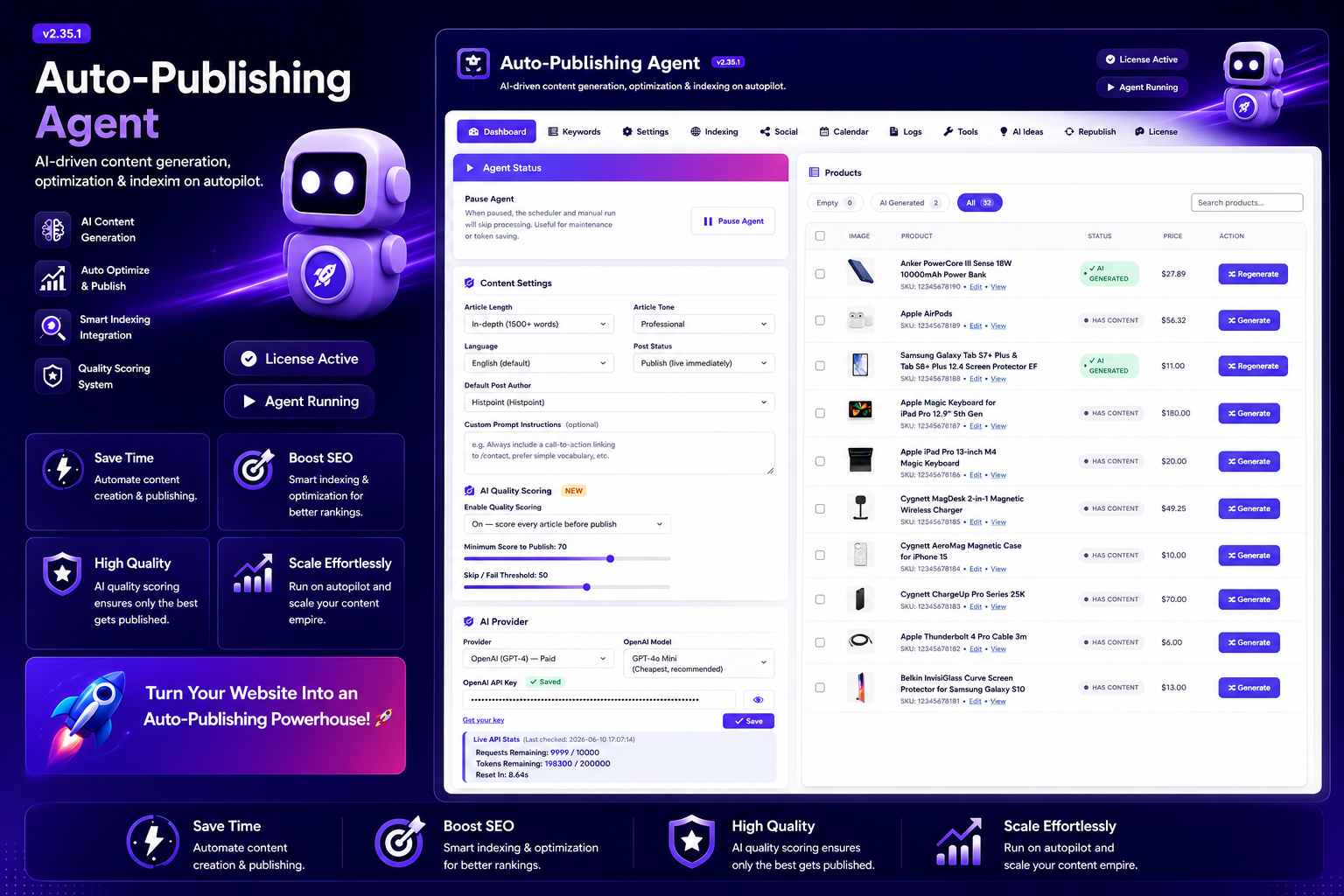 AI-generated product descriptions that convert.