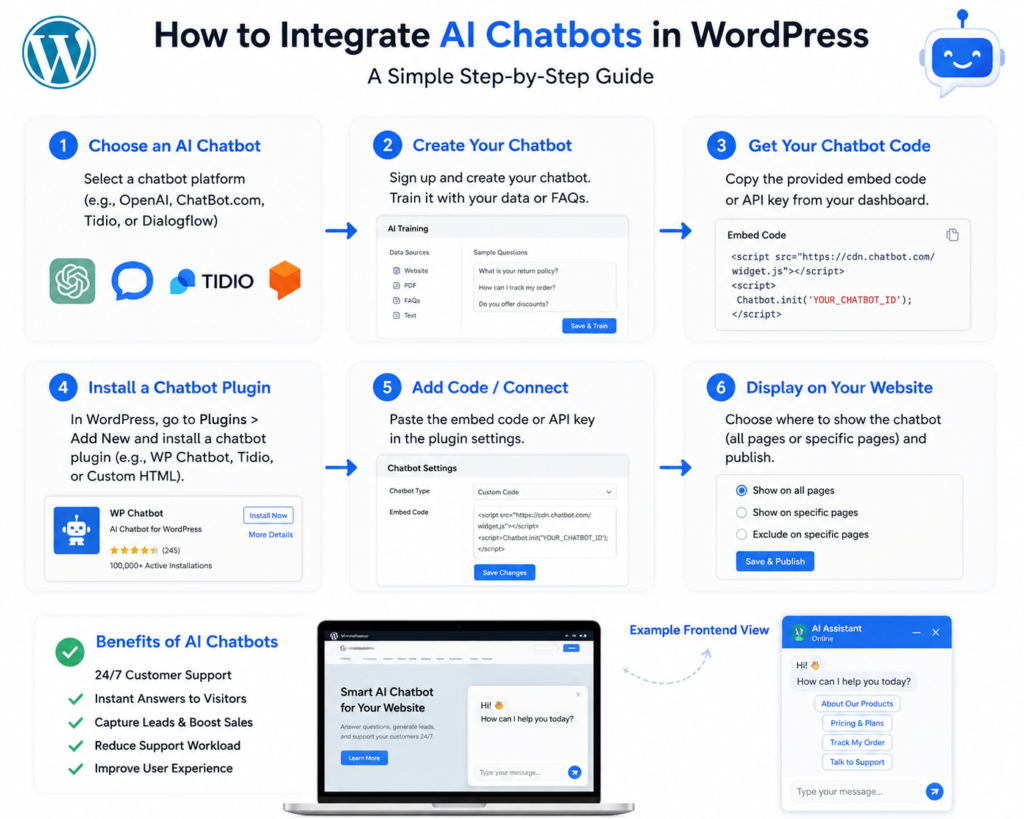 How to integrate AI chatbots in WordPress